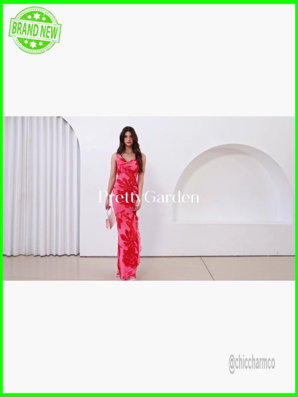 Bodycon Floral Maxi Dress Mermaid Hem Spaghetti Straps Backless Summer - Picture 7 of 7